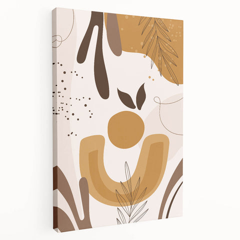 Nature-Inspired Boho Wall Art | Earthy Bohemian Decor Canvas | Artistic Print