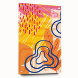 Vibrant Abstract Boho Wall Art | Eclectic Bohemian Decor Canvas | Print