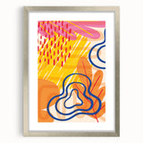 Vibrant Abstract Boho Wall Art | Eclectic Bohemian Decor Canvas | Print