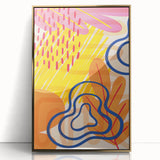 Vibrant Abstract Boho Wall Art | Eclectic Bohemian Decor Canvas | Print