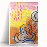 Vibrant Abstract Boho Wall Art | Eclectic Bohemian Decor Canvas | Print