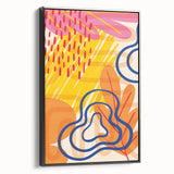 Vibrant Abstract Boho Wall Art | Eclectic Bohemian Decor Canvas | Print