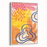 Vibrant Abstract Boho Wall Art | Eclectic Bohemian Decor Canvas | Print