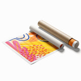 Vibrant Abstract Boho Wall Art | Eclectic Bohemian Decor Canvas | Print