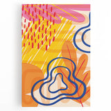 Vibrant Abstract Boho Wall Art | Eclectic Bohemian Decor Canvas | Print