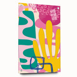 Playful Abstract Boho Wall Art | Colorful Bohemian Decor Canvas | Print