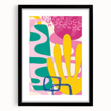 Playful Abstract Boho Wall Art | Colorful Bohemian Decor Canvas | Print
