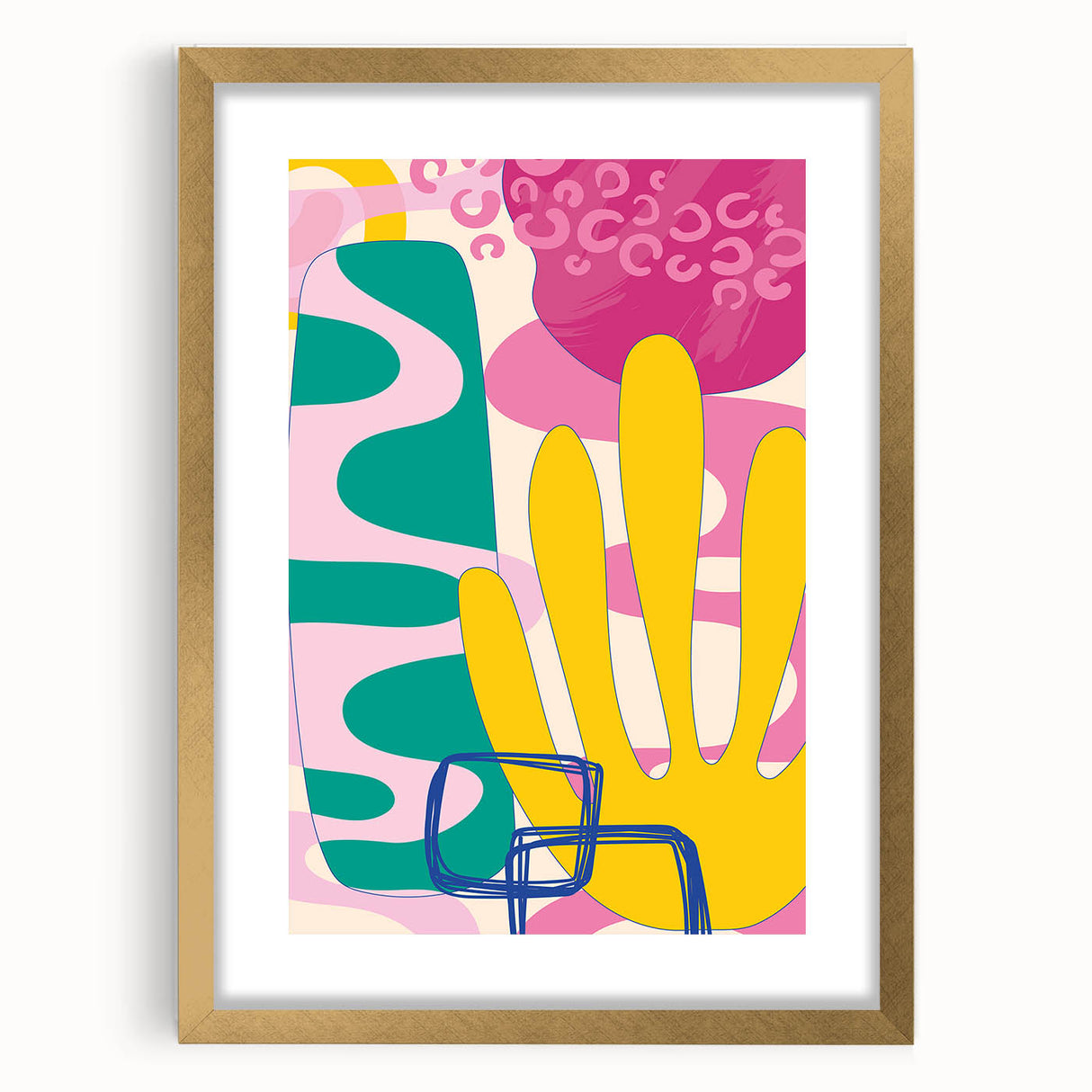 Playful Abstract Boho Wall Art | Colorful Bohemian Decor Canvas | Print