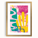 Playful Abstract Boho Wall Art | Colorful Bohemian Decor Canvas | Print