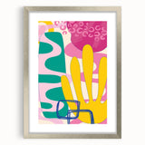 Playful Abstract Boho Wall Art | Colorful Bohemian Decor Canvas | Print