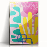 Playful Abstract Boho Wall Art | Colorful Bohemian Decor Canvas | Print