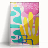 Playful Abstract Boho Wall Art | Colorful Bohemian Decor Canvas | Print