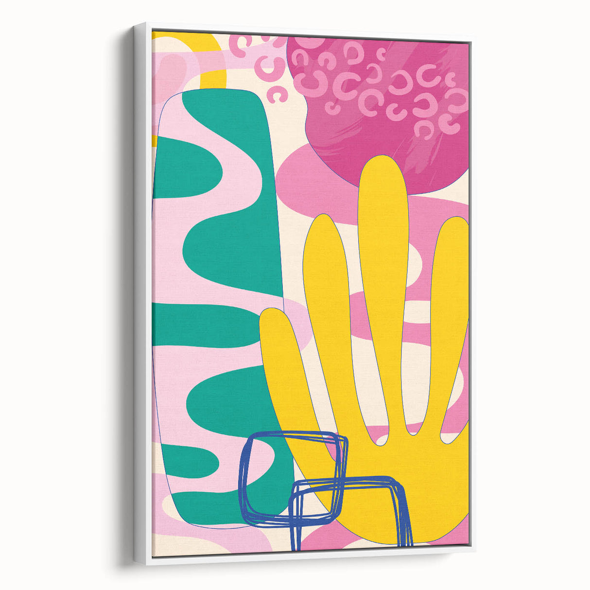 Playful Abstract Boho Wall Art | Colorful Bohemian Decor Canvas | Print