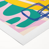 Playful Abstract Boho Wall Art | Colorful Bohemian Decor Canvas | Print