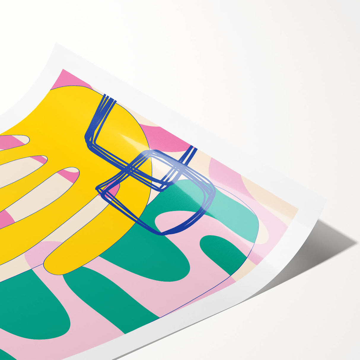 Playful Abstract Boho Wall Art | Colorful Bohemian Decor Canvas | Print