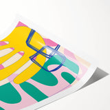 Playful Abstract Boho Wall Art | Colorful Bohemian Decor Canvas | Print