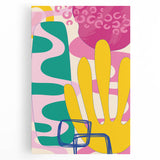 Playful Abstract Boho Wall Art | Colorful Bohemian Decor Canvas | Print