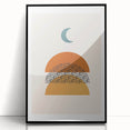 Rustic Boho Moon & Sun Abstract Wall Art | Earthy Bohemian Decor Print