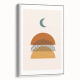 Rustic Boho Moon & Sun Abstract Wall Art | Earthy Bohemian Decor Print