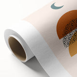 Rustic Boho Moon & Sun Abstract Wall Art | Earthy Bohemian Decor Print