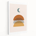 Rustic Boho Moon & Sun Abstract Wall Art | Earthy Bohemian Decor Print