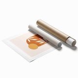 Boho Sun & Leaf Abstract Wall Art | Warm Earthy Minimalist Decor Print