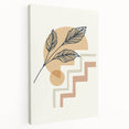 Boho Geometric Leaf Art | Modern Abstract Botanical Wall Print
