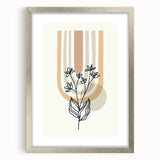 Boho Botanical Arch Wall Art | Minimalist Floral Print for Modern Spaces