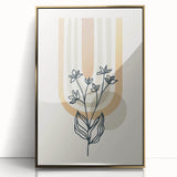 Boho Botanical Arch Wall Art | Minimalist Floral Print for Modern Spaces