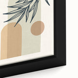 Boho Leaf Arch Wall Art | Minimalist Botanical Print for Cozy Spaces