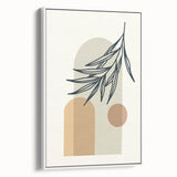 Boho Leaf Arch Wall Art | Minimalist Botanical Print for Cozy Spaces