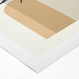 Boho Leaf Arch Wall Art | Minimalist Botanical Print for Cozy Spaces