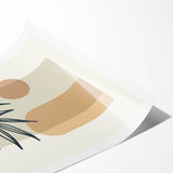 Boho Leaf Arch Wall Art | Minimalist Botanical Print for Cozy Spaces