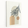 Boho Leaf Arch Wall Art | Minimalist Botanical Print for Cozy Spaces
