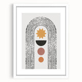 Bohemian Wall Art | Eclectic Boho Decor Canvas | Geometric Abstract Print