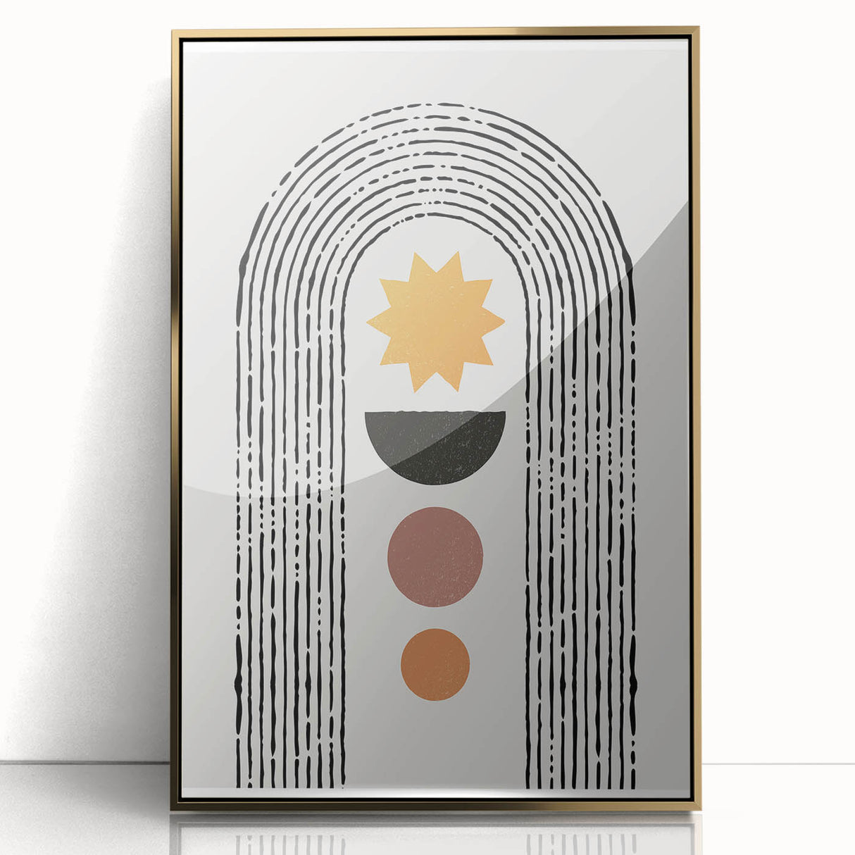 Bohemian Wall Art | Eclectic Boho Decor Canvas | Geometric Abstract Print