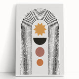 Bohemian Wall Art | Eclectic Boho Decor Canvas | Geometric Abstract Print