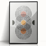 Bohemian Wall Art | Geometric Boho Decor Canvas | Modern Abstract Print