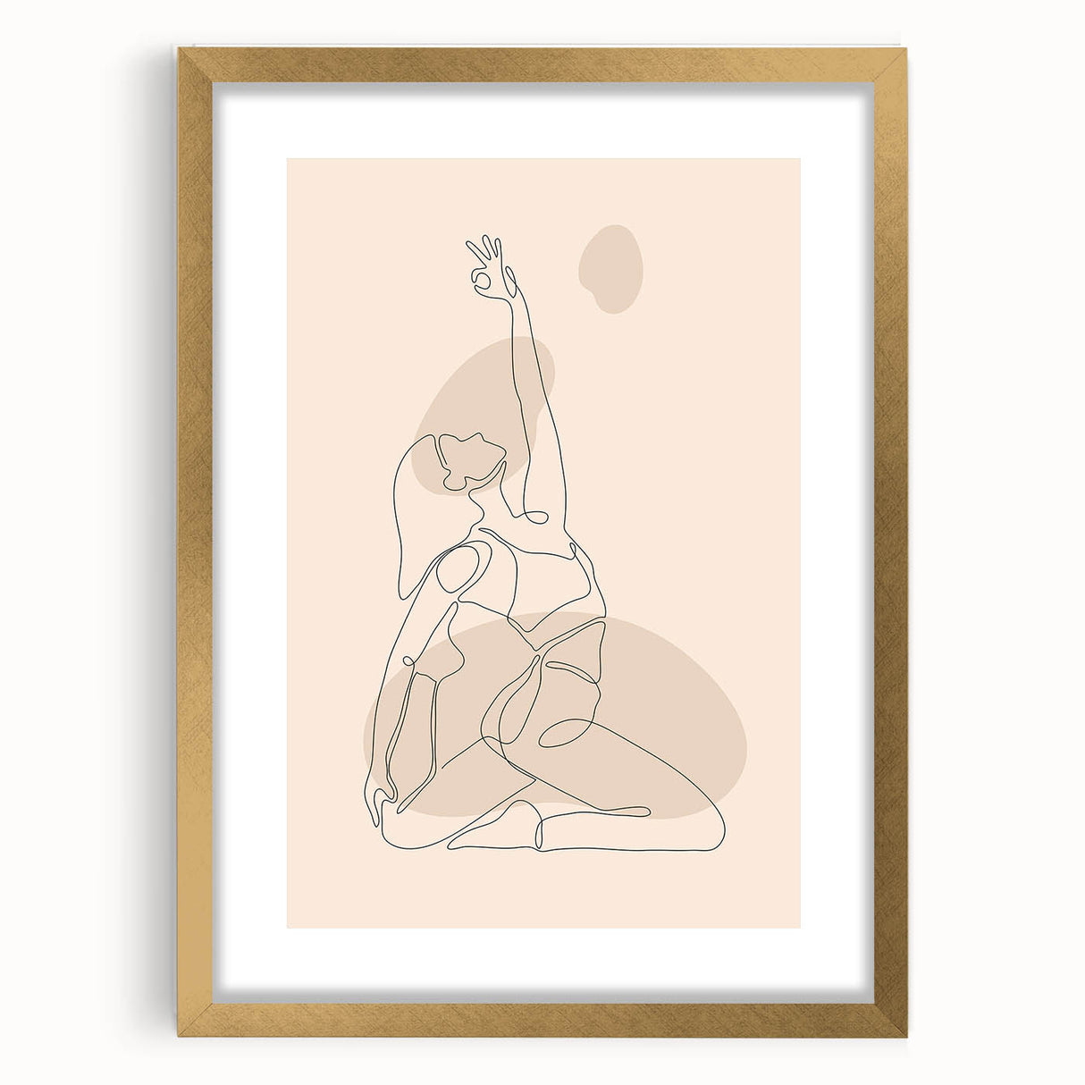 Bohemian Wall Art | Minimalist Boho Decor Canvas | Yoga Line Art Print
