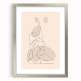 Bohemian Wall Art | Minimalist Boho Decor Canvas | Yoga Line Art Print