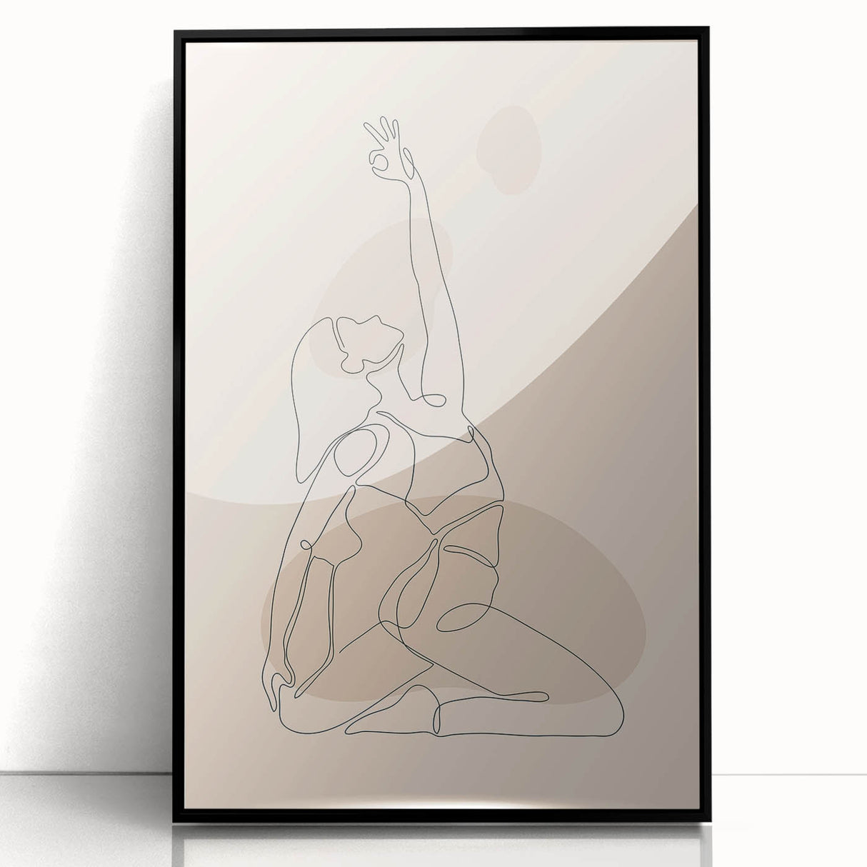 Bohemian Wall Art | Minimalist Boho Decor Canvas | Yoga Line Art Print