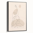 Bohemian Wall Art | Minimalist Boho Decor Canvas | Yoga Line Art Print