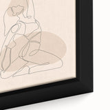 Bohemian Wall Art | Minimalist Boho Decor Canvas | Yoga Line Art Print
