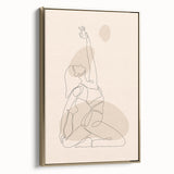 Bohemian Wall Art | Minimalist Boho Decor Canvas | Yoga Line Art Print