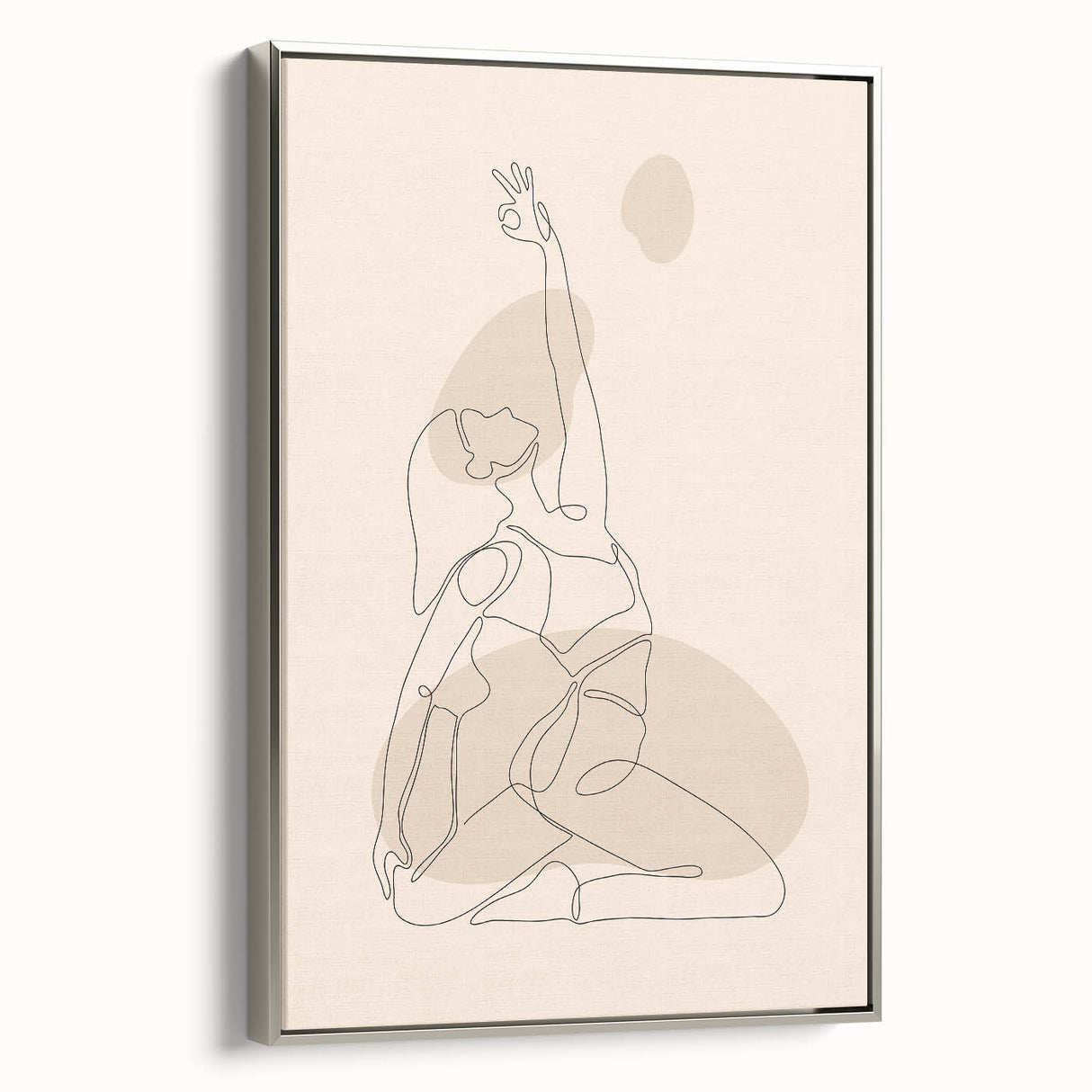 Bohemian Wall Art | Minimalist Boho Decor Canvas | Yoga Line Art Print