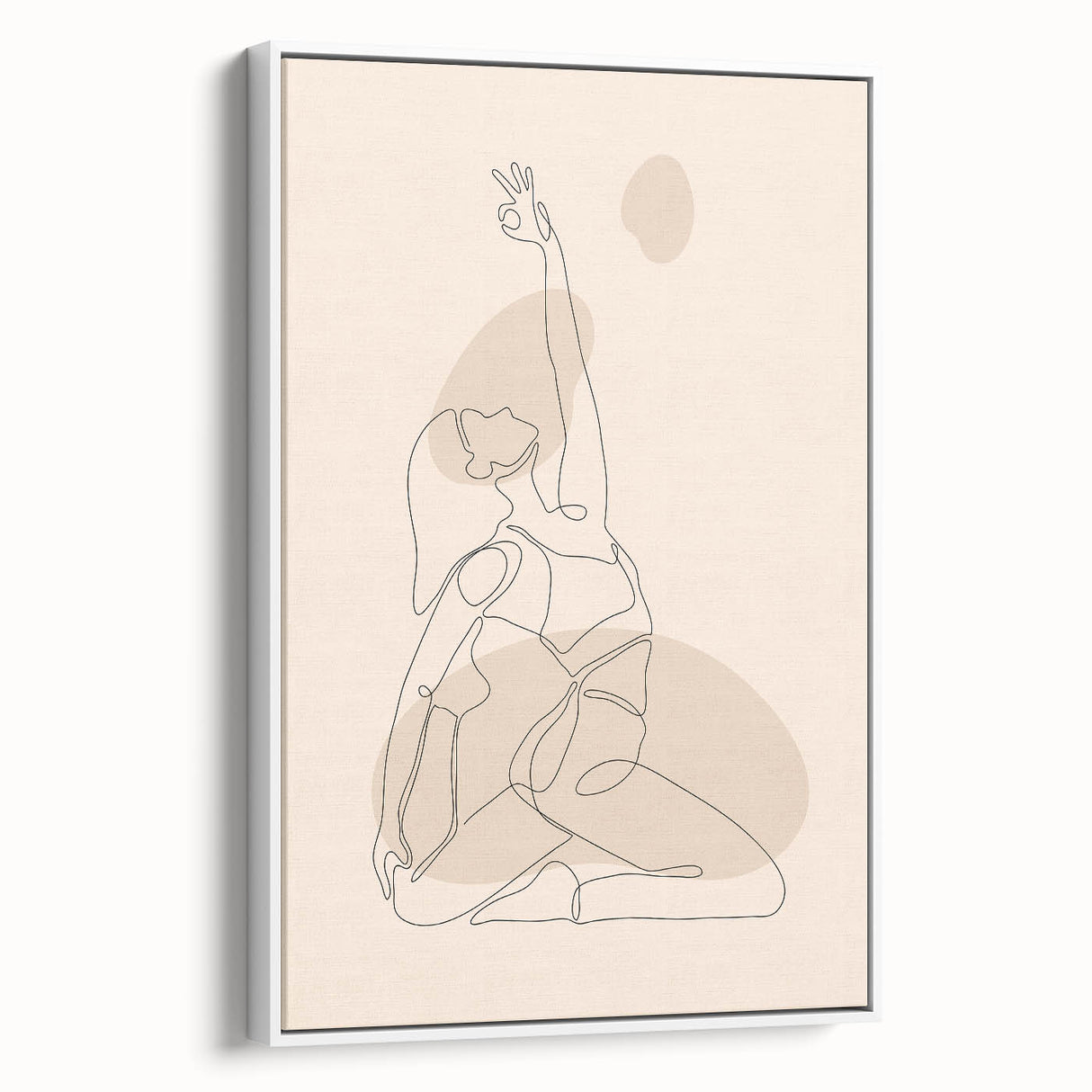 Bohemian Wall Art | Minimalist Boho Decor Canvas | Yoga Line Art Print