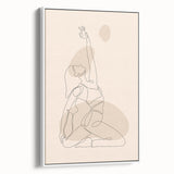 Bohemian Wall Art | Minimalist Boho Decor Canvas | Yoga Line Art Print