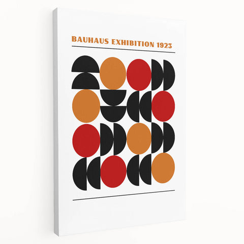 Geometric Bohemian Wall Art | Eclectic Bauhaus Boho Decor Canvas Print