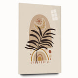 Bohemian Wall Art | Eclectic Sun and Plant Print | Boho Chic Decor