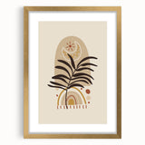 Bohemian Wall Art | Eclectic Sun and Plant Print | Boho Chic Decor